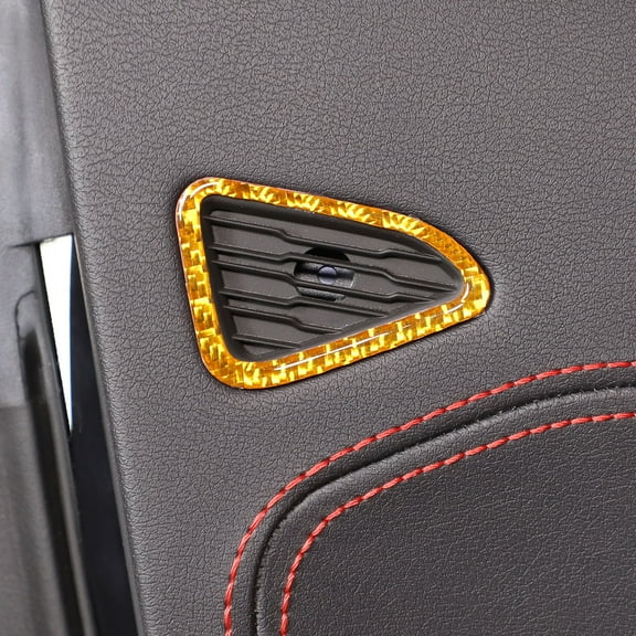 TINKI  Soft Carbon Fiber Door AC Air Vent Outlet Cover Trims Compatible with Chevrolet Corvette C8 2020-2023, Side Door Small Speaker Trim Frame Accessories