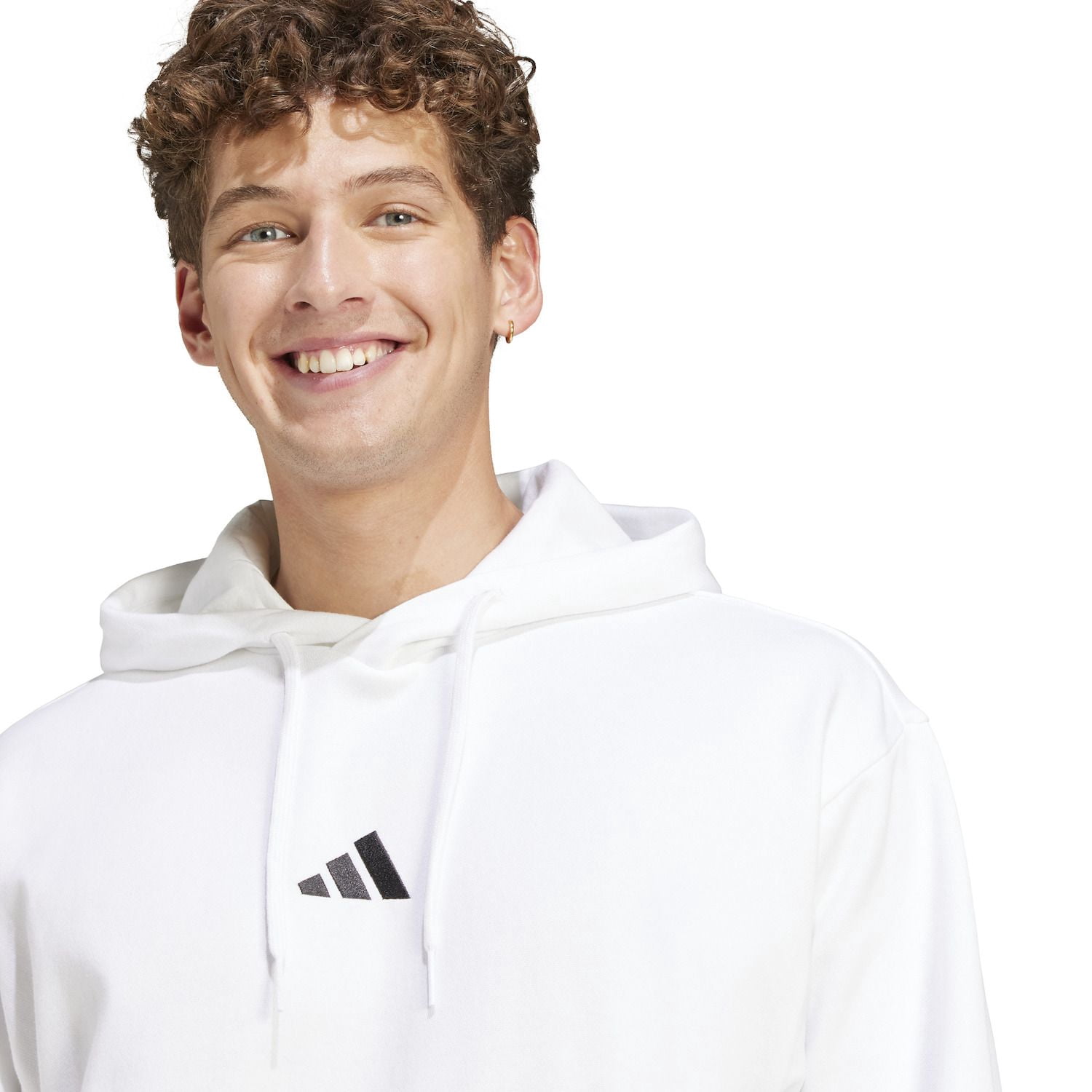 Men's adidas Feel Cozy Pullover Fleece Hoodie Color: Tent Green Size: S