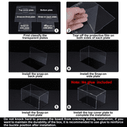 Uxcell Acrylic Clear Display Case Box Dustproof Protection Showcase Cube Collectibles Show Box 11.8x7.9x3.9inch