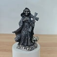 thumbnail image 3 of Sylvtty Grim Reaper Statue Halloween Black Horror Robe Sculpture Gothic Resin Santa Muerte Figurine for Halloween Indoor Bookshelf Desk Decor, 3 of 7