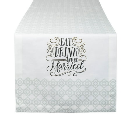 DII Eat, Drink, & Be Married Table Runner, 72 x 14