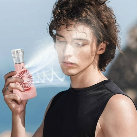 

Portable Handheld Spray Fan Computer Mobile Desktop Spray Fan Big Wind USB Charging Mute Motor Spray Small Fan Hanging Type Humidification Atomization Fan