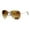 all gold, variant on Airforce Mens Oversize Classic Officer Metal Rim Aviator Sunglasses Silver Smoke
