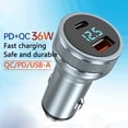 thumbnail image 4 of 36W Fast Car Charger with QC3.0 & PD Ports, Dual USB for Phone & Tablet, Intelligent Safety Protection, 4 of 9