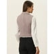 thumbnail image 4 of Chaleco a cuadros para mujer, cuello de solapa con muescas, chaleco Vintage de un solo pecho Rosa L, 4 of 5