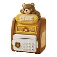 thumbnail image 2 of Cajero Automático Eléctrico, Hucha Electrónica, Caja de Seguridad para Dinero, Caja de Ahorros con Bloqueo de Contraseña, Regalo para Niños de 3 a 8 a Oso, 2 of 8