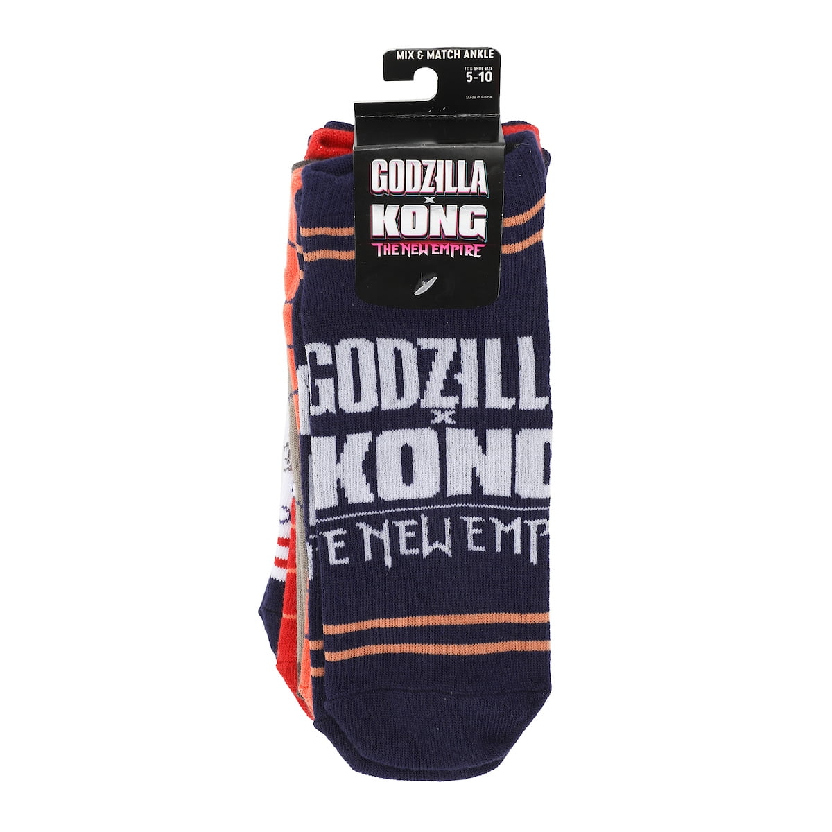Godzilla Vs Kong The New Empire Titans Women's 5-Pair Ankle Socks