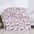 thumbnail image 3 of Honeii No Drama Llama print throw blanket, crafted from cozy cotton flannel, offers versatile home decor as a bedding suitable for all seasons.-60"x50", 3 of 6