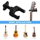 thumbnail image 5 of Soporte de pared para guitarra, 2 piezas, soporte de pared para guitarra, hecho de material ABS duradero, con tornillos, fácil de instalar (negro), 5 of 5