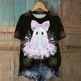 thumbnail image 4 of Leey-World Halloween Tshirts for Women Halloween Shirts for Women Cute Ghost Shirt Fall Pumpkin Tshirt Cute Graphic Tees Casual Short Sleeve Tops, 4 of 6