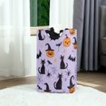 thumbnail image 6 of Yayeee Freestanding Laundry Hamper with Handle Collapsible Large Storage Basket for Clothes, Purple Halloween Pumpkin, 6 of 7