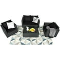 thumbnail image 3 of Patiojoy 4PC Patio Rattan Wicker Conversation Furniture Set Sectional Sofa & Coffee Table Black, 3 of 8