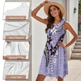thumbnail image 6 of Garronmavis Polynesian Couple Matching Hawaiian Outfits Button-Down Shirt for Men Lightweight Hawaiian Blouse Tops and Polyester Vacation Womens Sleeveless Dress, 6 of 7