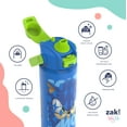 thumbnail image 6 of Zak Designs 20oz Sonic Kids Straw Water Bottle, Stainless Steel Vacuum Insulated Liberty Bottle with Easy-Open Locking Spout Cover for Travel, Built in Carry Handle, 6 of 11