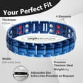 thumbnail image 2 of Mens Magnetic Bracelet Titanium Steel Magnetic Bracelet with Double Row 4 Elements Magnets,Father's Day Gifts, 2 of 9