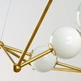 thumbnail image 2 of 62 Inch 18W 3 Led Linear Chandelier   Vintage Brass Finish With Opal White Glass Corbett Lighting 298-53, 2 of 3