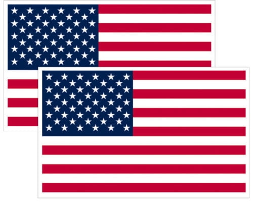 2 qty 10x6 Large American Flag Bumper Sticker USA Window Car Vinyl ...