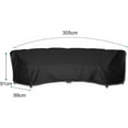 thumbnail image 2 of Curved Patio Furniture Cover for Outdoor Sectional Sofa, Waterproof and Durable,210D Patio Couch Cover, Lawn Outside Garden Furniture Winter Protective Cover. (120" L x 39" W x 36" H,Black), 2 of 9