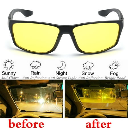 Asewin Man Woman Night Driving Glasses Anti Glaring Vision Driver Safety Sunglasses UV 400 Eye Protecting Glasses Goggles