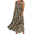 thumbnail image 2 of CHUANK Robe Longue Ample Sans Manches en Coton et Lin pour Femmes Robe d'Été Décontractée Couleur Unie Robe de Plage avec Poches, 2 of 5