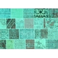 thumbnail image 1 of Ahgly Company Indoor Rectangle Patchwork Turquoise Blue Transitional Area Rugs, 4' x 6', 1 of 4