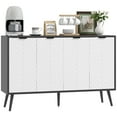 thumbnail image 1 of HOMCOM Buffet de 47 Pouces, Armoire Buffet avec Tablettes Ajustables, Noir, 1 of 10