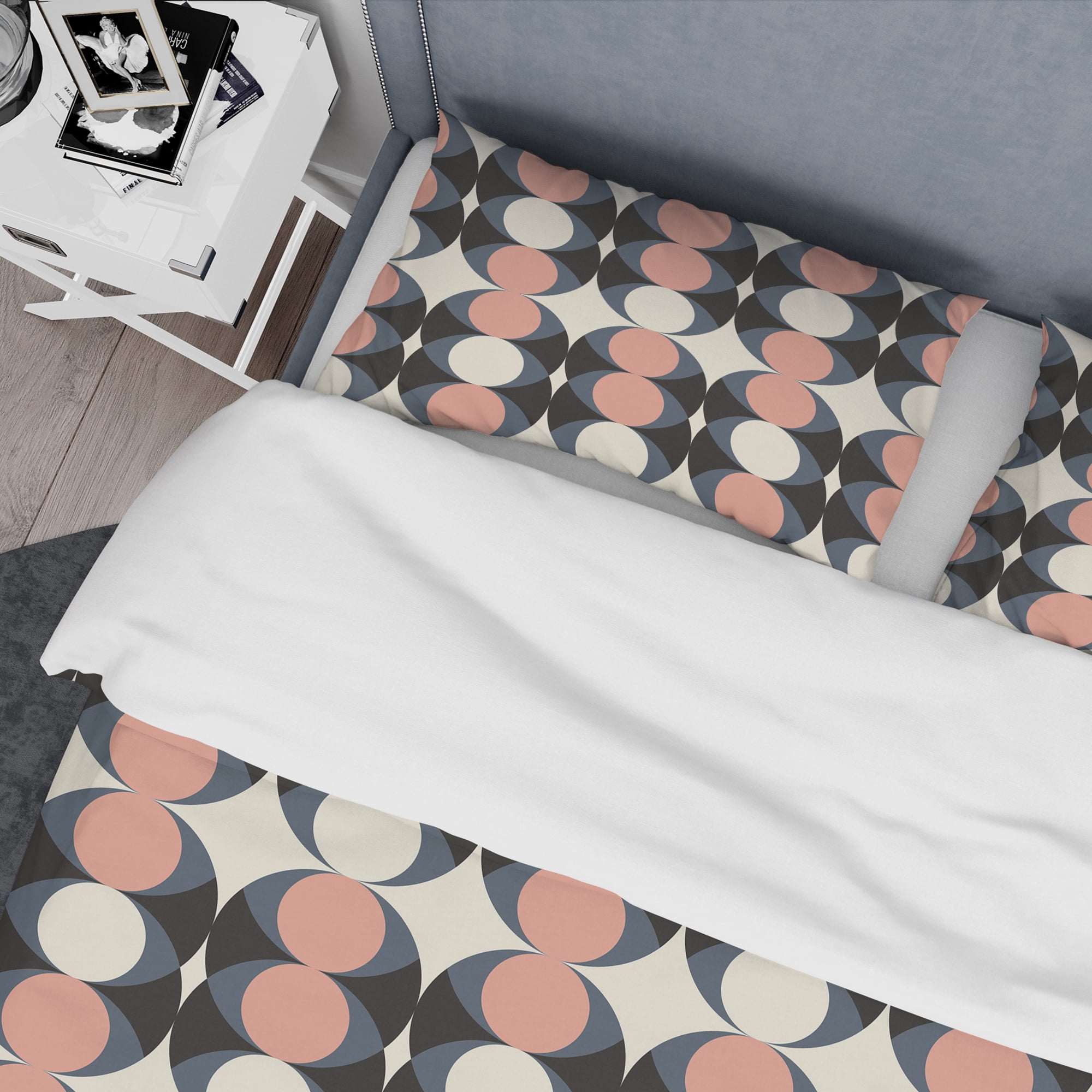 Designart 'Retro Circular Pattern II' Mid-Century Modern Duvet Cover Set