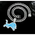 thumbnail image 2 of Lions 24-Inch Gem Chain Necklace - Silver Finish - Detroit Fan Jewelry for Game Day & Gifts, 2 of 5