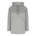 thumbnail image 3 of Stamzod Womens Fall Fashion 2025 Pullover Hoodies Long Sleeve Casual Hoodie with Pocket Solid Color Hooded Sweatshirt for Women Gray L, 3 of 4