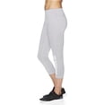 thumbnail image 2 of Pantalones atléticos de compresión Capri de marca Reebok para mujer, gris, mediano, 2 of 4