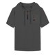 thumbnail image 4 of Sudadera con capucha y bolsillos de manga corta para hombre - Camiseta ligera y transpirable con cordón ajustable, ropa deportiva informal para el ocio/entrenamiento - Poliéster, 4 of 5