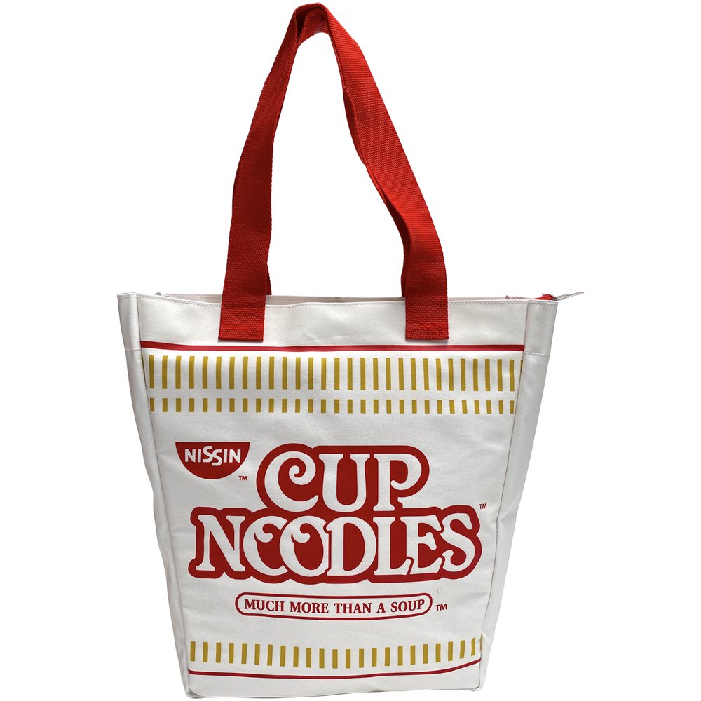 Nissin Cup Noodles Tote Bag 14” (W) x 14” (H) x 4” (D)