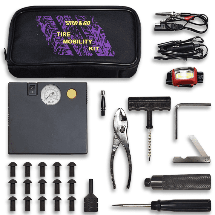 Stop & Go 5001 24 Piece Tubeless Mushroom Plug Tire Mobility Repair Kit