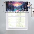 thumbnail image 4 of Wolf Window Curtain Valances Magical Starry Night Moon Star Purple Misty Forest Rod Pocket Window Valance for Living Room Bathroom Bedroom Kitchen 54 by 18 in, 1 Panel, 4 of 6