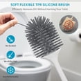 thumbnail image 4 of Silicone Toilet Brush and Holder Set, Toilet Bowl Brush with Tweezers Long Handle, Toilet Cleaner Brush for Bathroom Deep Cleaning, Elegant Toilet Scrubber Bathroom Accessories (Dark Gray), 4 of 4