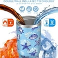 thumbnail image 3 of 30 Oz Tumbler with Handle and Straw Vacuum Insulated Travel Cup with Flip Straw and Top Handle SpillProof Coffee Cup Reusable Insulated Cup for Holidays Special Occasions Starfish, 3 of 7
