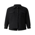 thumbnail image 1 of Women‘s 2Pcs Clothing Suit  Solid Color Turn-Down Collar Long Sleeve Button-Down Shirt + Elastic Drawstring Short Pants, 1 of 7