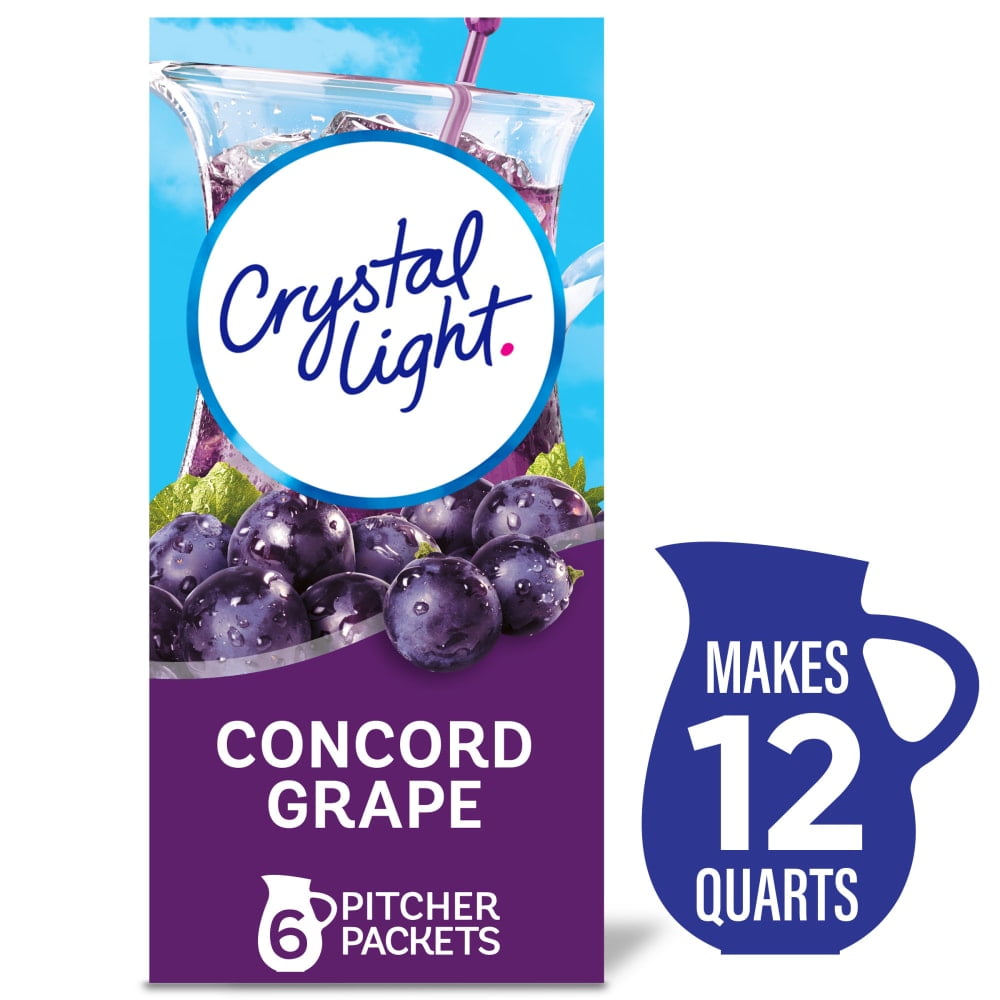 Crystal Light Zero Sugar Concord Grape Drink Mix Packets 6 ct - 5 Pack