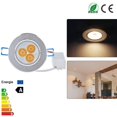 thumbnail image 2 of Bewildely 3*1W LED Luz de techo Foco empotrable Downlight Blanco frío 100-245V Iluminación y accesorios cálido Bewildely HA026101-02, 2 of 6