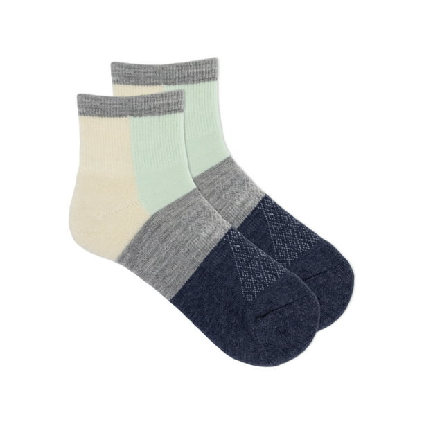 Ozark Trail Women's Merino Wool Blend Ankle Hiking Socks, 1 Pack