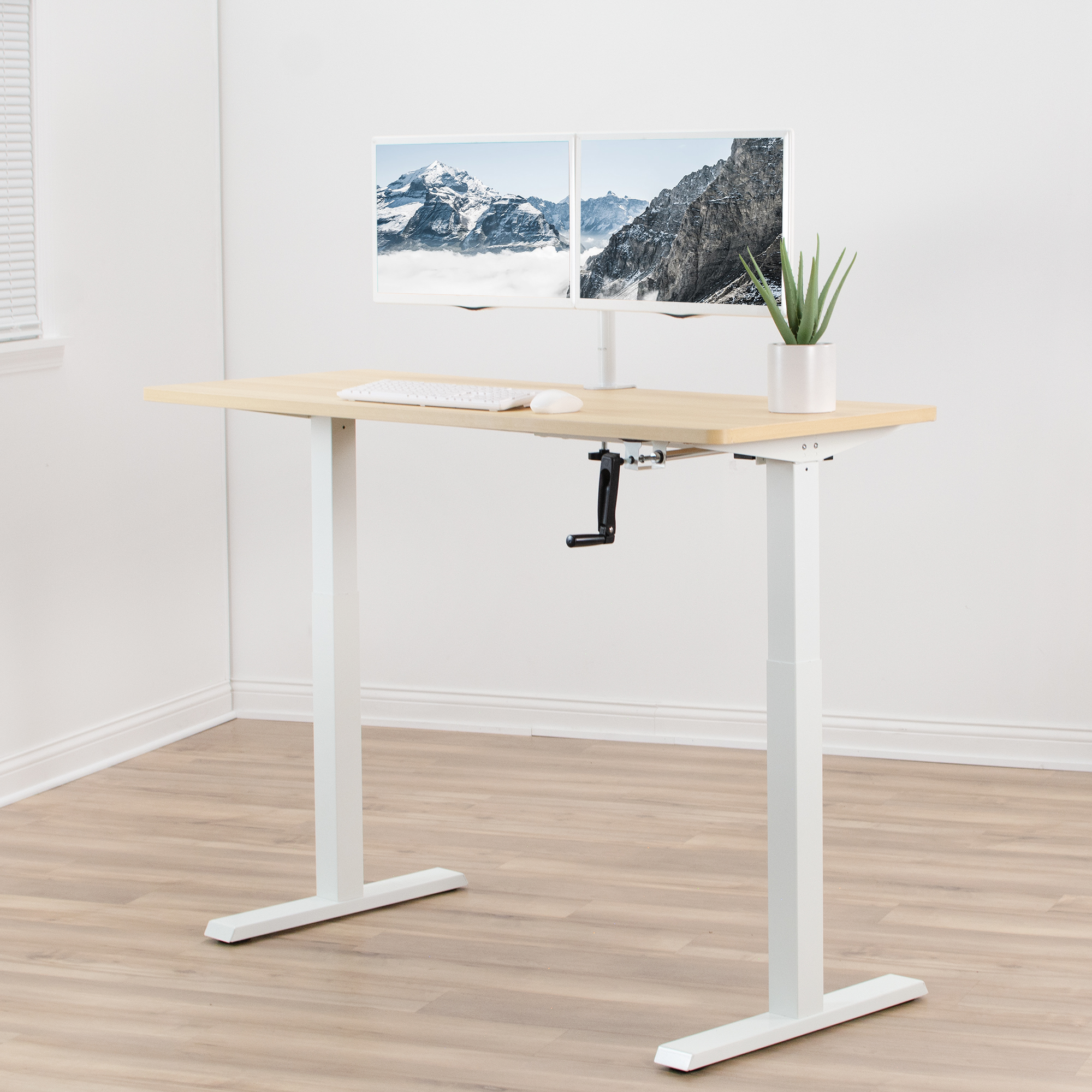 超特価 ショッピング Vivo Manual Height Adjustable 60 X 24 Inch Stand Up Desk Light Wood Solid One Piece Table Top White Frame Standing Workstation With Foldable Handle B08phs1s 輸入市場オンラインストア 通販 Yahoo ショッピング 価格帯で