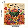 thumbnail image 3 of DIY Handmade Button Art Set, 30cm Halloween Themed Decorative Painting, Creative Craft Kit for Home Holiday Party Display(A), 3 of 9