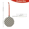 thumbnail image 3 of Gaeub Daisy Plaid Black Print Christmas Ornaments for Christmas Tree,Christmas Decor,Christmas Decorative Hanging Pendants,Acrylic Christmas Decorations -Round Shape, 3 of 7