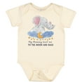 thumbnail image 3 of Inktastic My Mommy Loves Me to the Moon and Back Elephant Family Boys or Girls Baby Bodysuit, 3 of 5