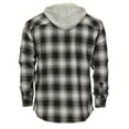 thumbnail image 3 of Gioberti Men's Removable Hoodie 100% Cotton Plaid Checkered Flannel Button Down Shirt, 3 of 4