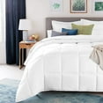 thumbnail image 4 of D.N.G. BEDDINGS Deluxe All Seasons Full/Queen Size 800 Thread Count, Solid White Down Alternative 5 Piece Box Design Comforter Set 100% Egyptian Cotton, 4 of 6