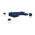 thumbnail image 2 of Meridian Furniture Cube Navy Durable Linen Modular Sectional, 2 of 9