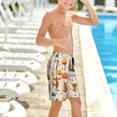thumbnail image 6 of Cauagu Autumn In The Forest Print Swim Trunks for Men,Youth Boys Swim Shorts Compression Liner Beach Shorts Boys' Swimming Shorts 7-20 Years Bathing Suit-Small, 6 of 7