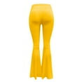 thumbnail image 4 of YDFCWXW Women's Stretchy Wide Leg High Waist Bell Bottom Flare Yoga Pants (Yellow, M), 4 of 6