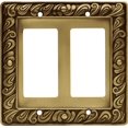 thumbnail image 1 of Franklin Brass Paisley Placa De Pared Caída De Latón Envejecido Doble Decorador Interruptor Cubierta 1 Paquete 64038, 1 of 1